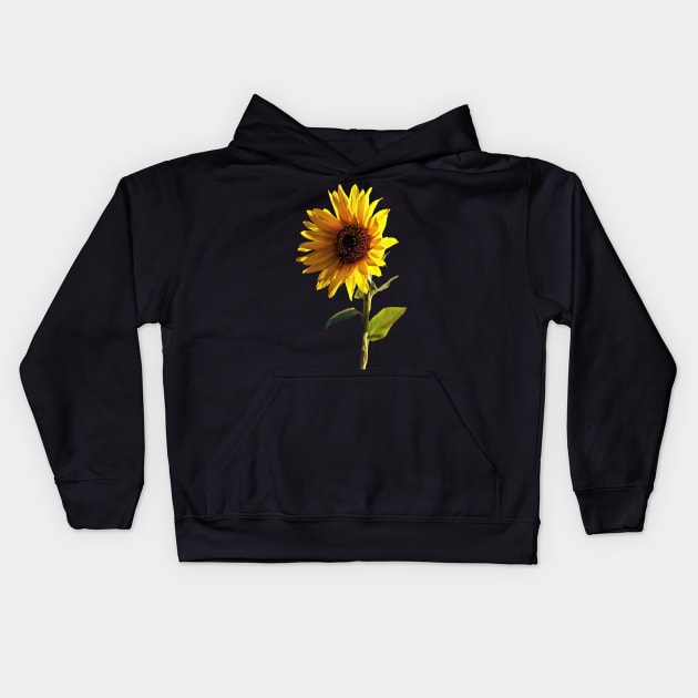 Sunflowers - Sunflower Enjoying the Sun Kids Hoodie by SusanSavad